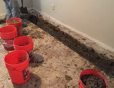 Placing the sump pump liner
